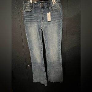 Judy Blue jeans, distressed hem, new with tags, size 15/32
